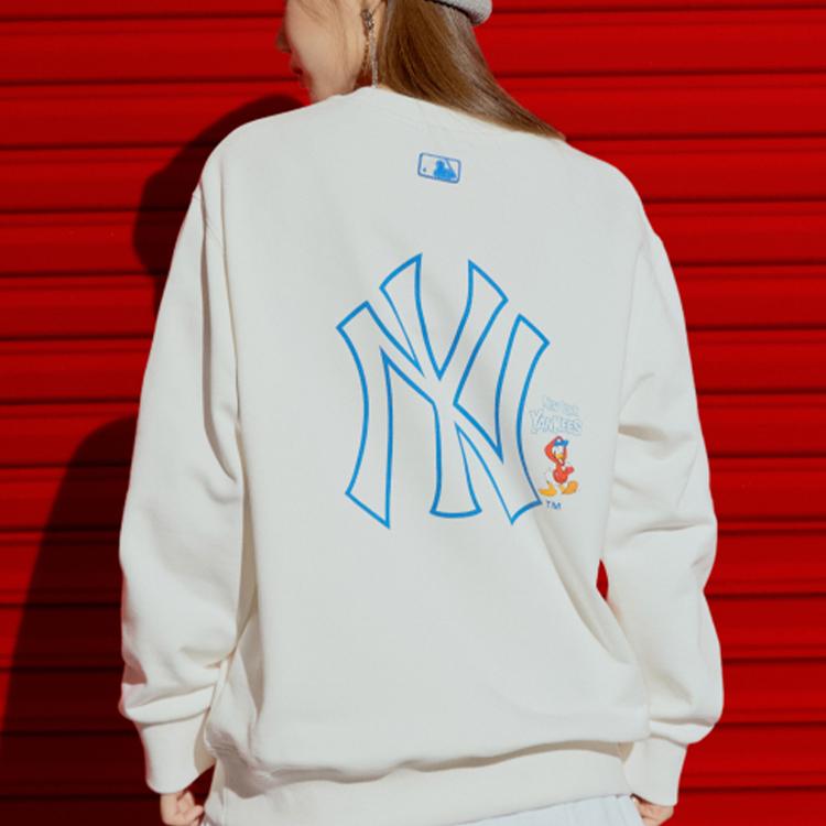 New Disney X MLB X Disney Collaboration Sweatshirts Unisex White 3AMTD1014-50IVS