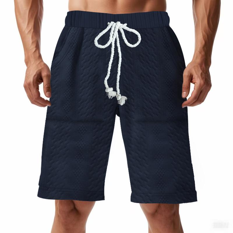 Knitted Jacquard Shorts for Men Summer High Street Casual Baggy Shorts for Men S