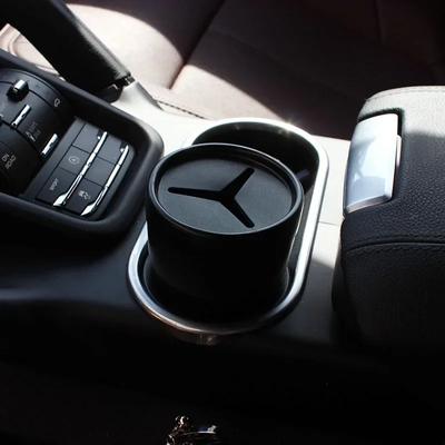Mini Cestino Multifunzionale per Auto Portabicchieri Cestino per Auto Supporto Automatico Montaggio a Cappuccio Plastica Nera Accessori Interni
