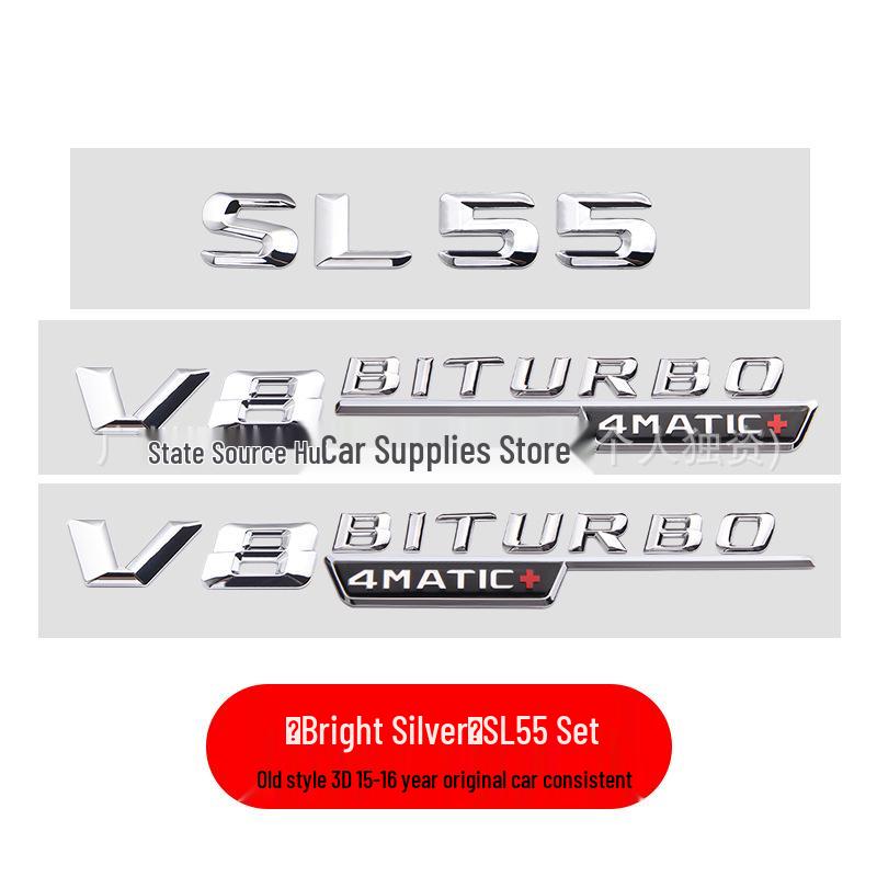 Nálepka zadního emblému AMG pro Mercedes-Benz SL Series pro modely SL63, SL300, SL350, SL400, SL500.