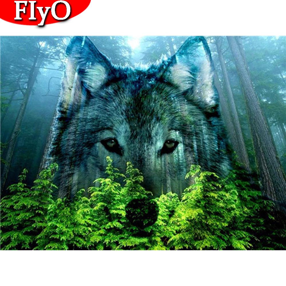 Diamond Painting Full Round Diamond Embroidery Animals Picture 5D Diy Mosaic Rhinestone Home Decoration