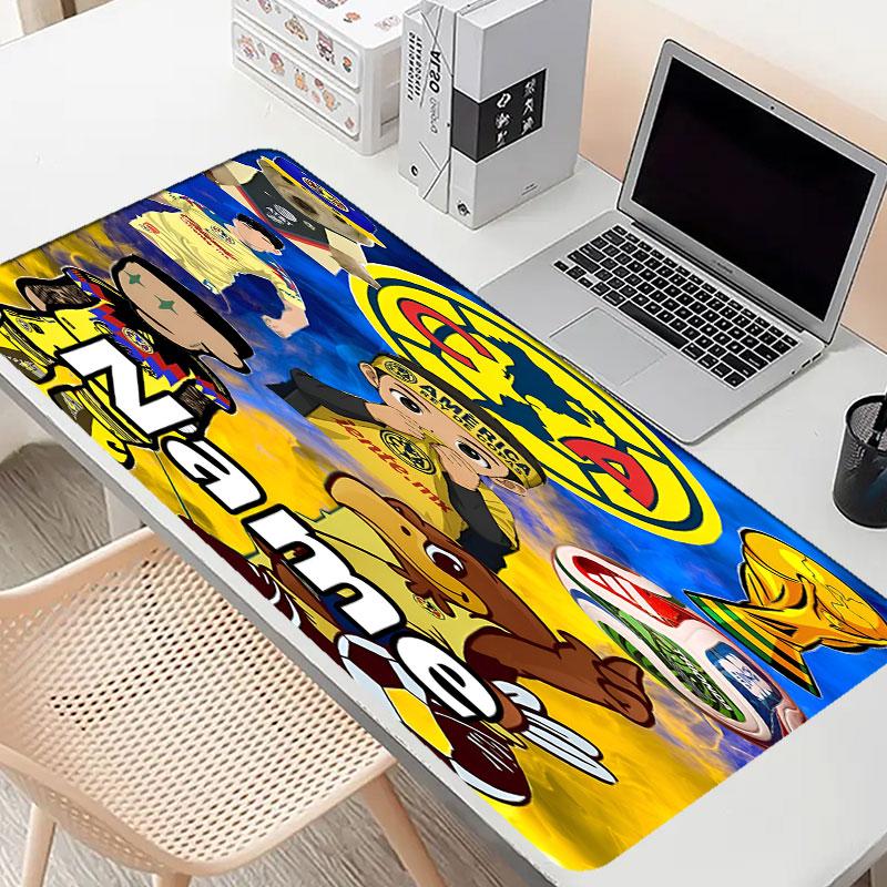 Custom Name Personalized Club America Pattern Mousepad, Laptop PC Desk Mat, Decorative Desk Mat for Home Keyboard Pad Gift