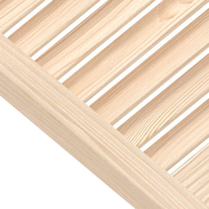 VidaXL Louvered Door Solid Pine Wood 99.3x49.4 Cm