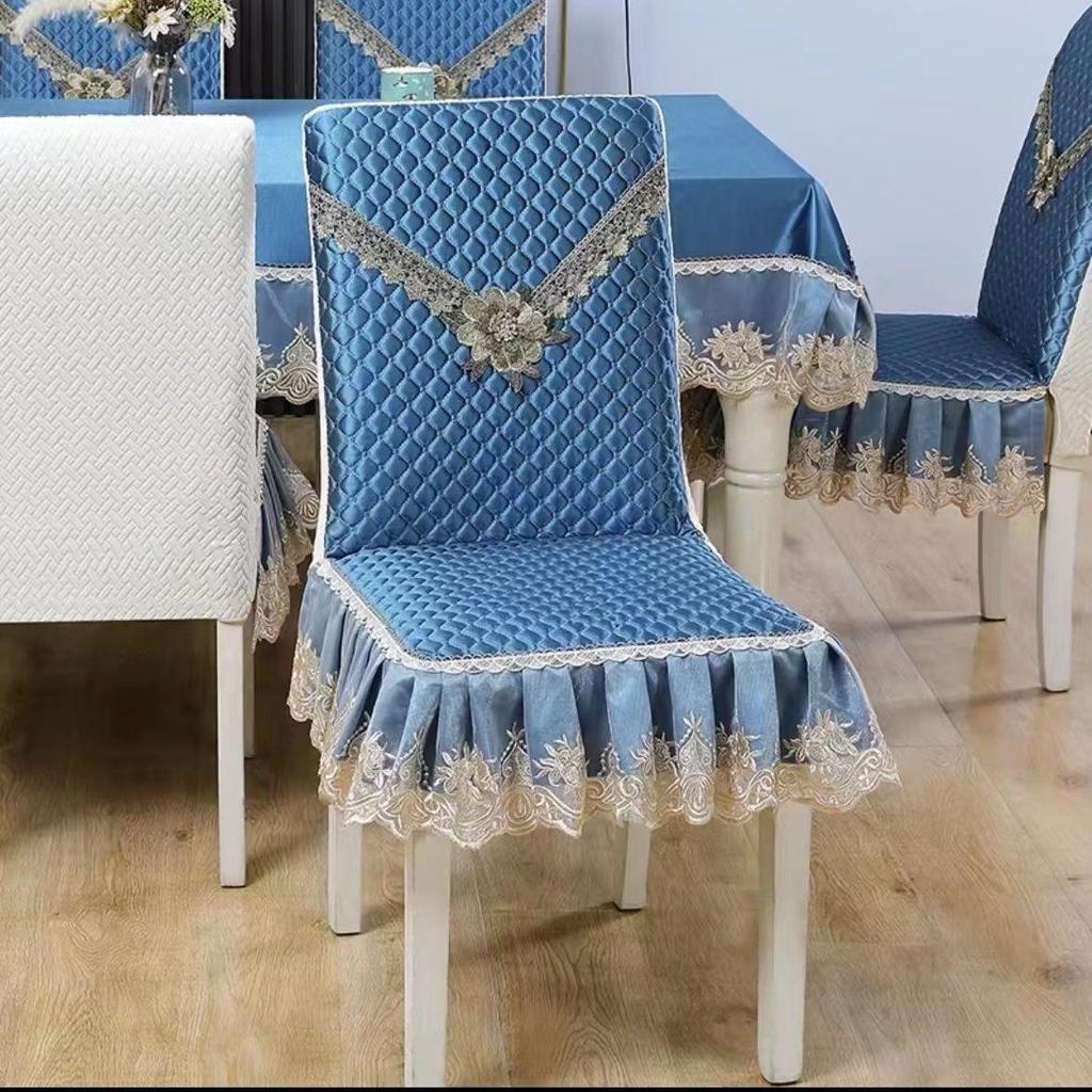 All-Season Dining Chair Cover with Built-In Backrest Pad and Cotton Padding