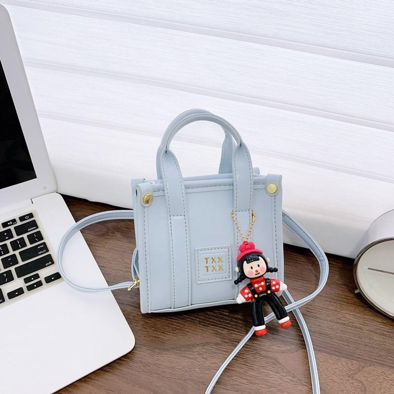 English Solid Letters Color Smooth Satchel Durable Kids Small Bag Crossbody