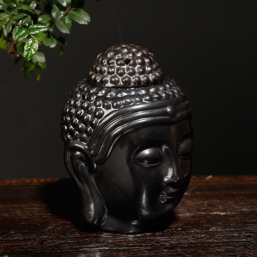 Ceramic Head Aromatherapy Burner Indoor Household Essential Oil Special Incense Burner Handicraft Home Ornament Decoration