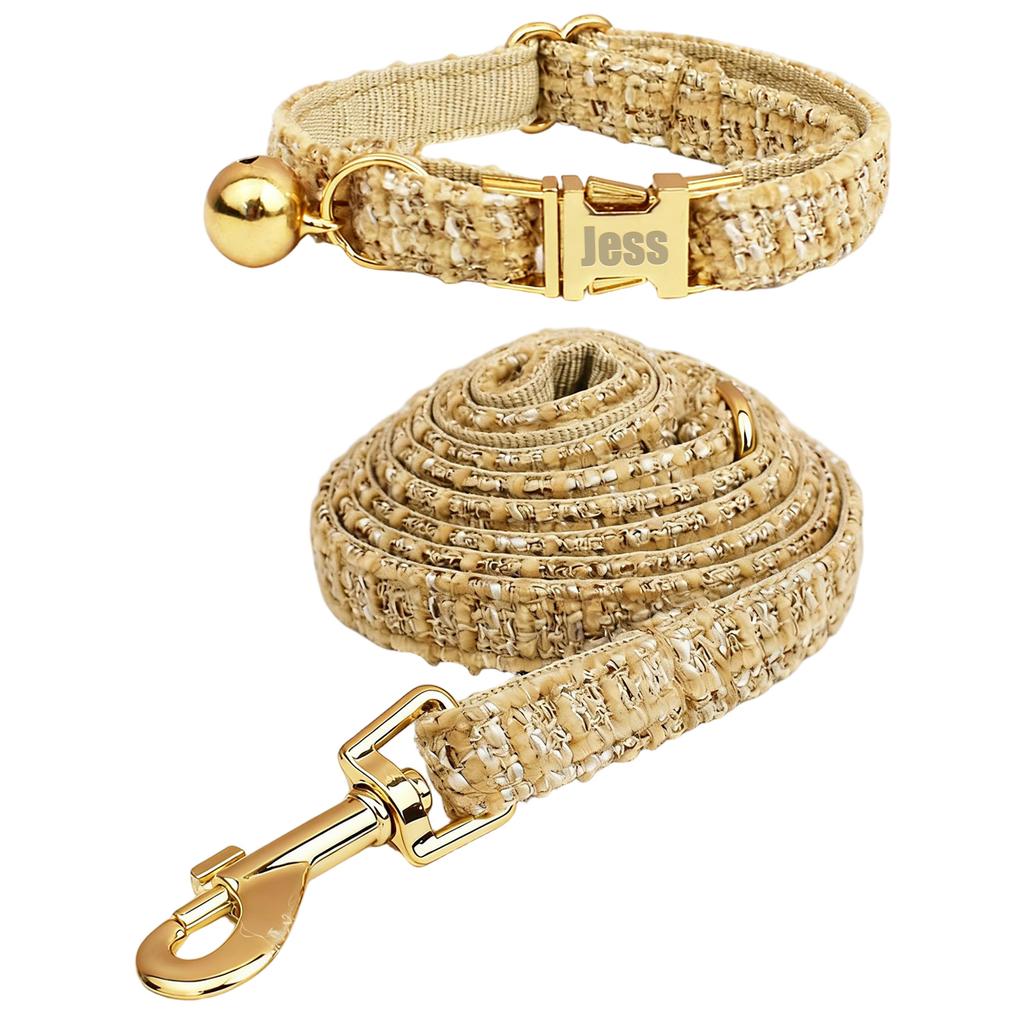 Custom Carved -inspired Pet Collars, Dog Collars, Cute Bell Collars+ Leash