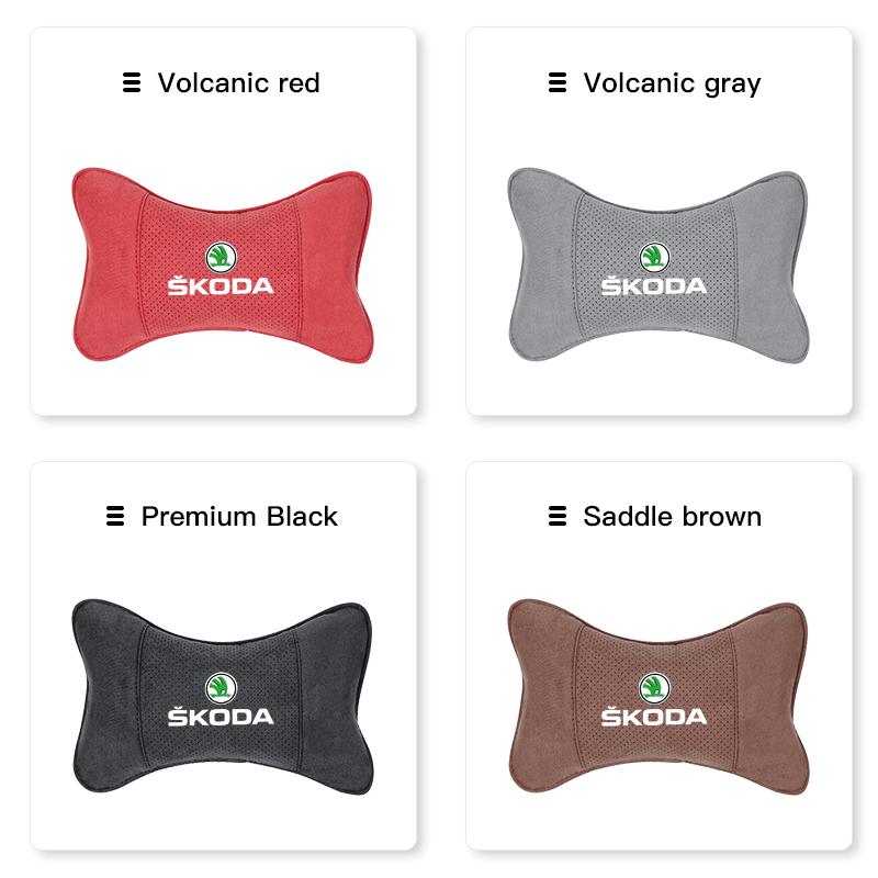 Car Headrest Memory Foam Neck Pillow Auto Accessories For Skoda Octavia A5 A6 Mk3 Fabia Kamiq Kodiaq Karoq Yeti Rapid Vrs Superb ulsh63