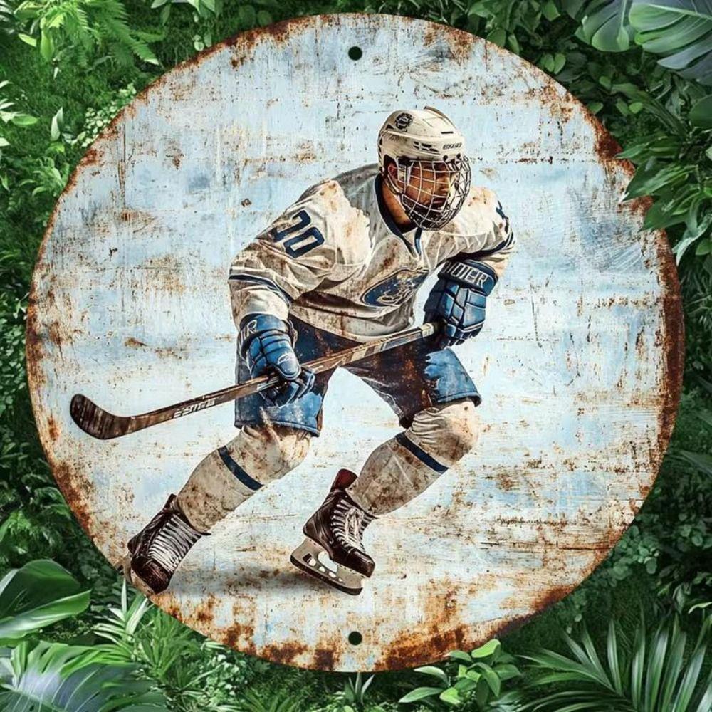 Metal Poster Wall Art Retro Hockey Sign Home Garage Decor