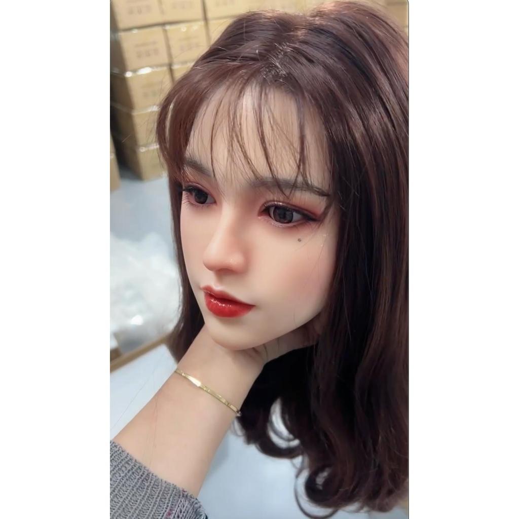 Perucă standard cu cap din silicon 100%, potrivită pentru corp de păpușă sexuală de 130-180 cm, 2 metode de conectare, jucării sexuale, manechine, capete din silicon GJ059