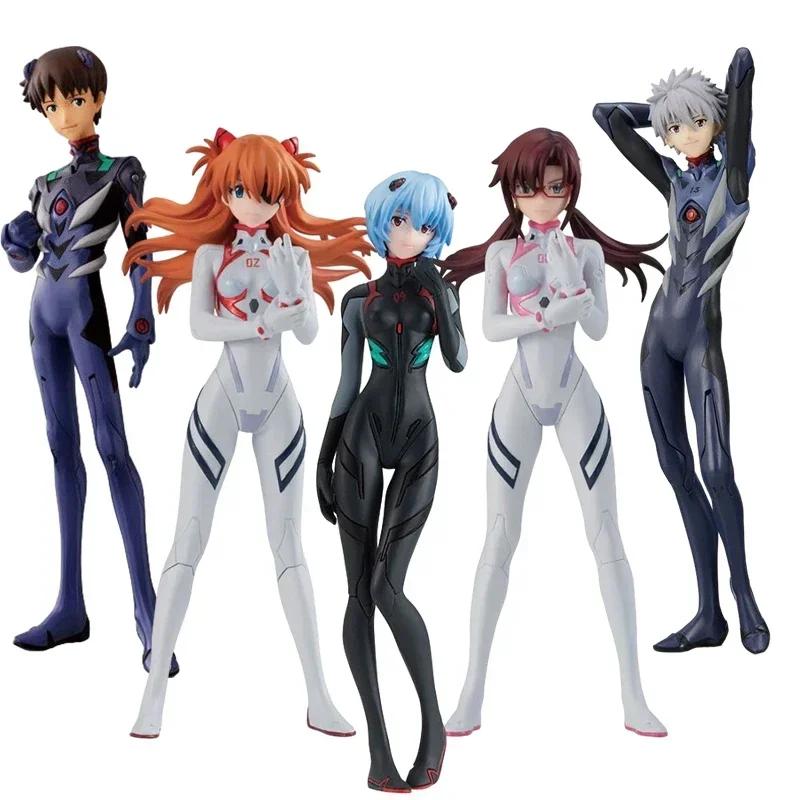 Activating Toys 13.5Cm 5Pcs Anime Eva Ayanami Rei Asuka Figure Ikari Shinji Evangelion Battle Suit Gashapon Figure Pvc Collection Model Toy Gift