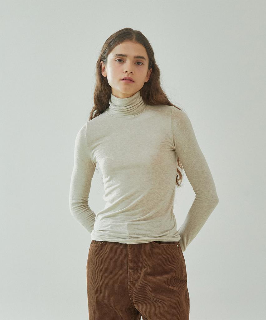 PINBLACK Wool Turtleneck Long Sleeve T-Shirt (2 Colors)