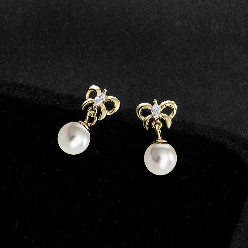 

Серьги Banyan Tree из серебра 925 пробы с бантом и жемчугом - Женская мода, дизайн с бабочками, тренд 2021 года S925 Silver золотой