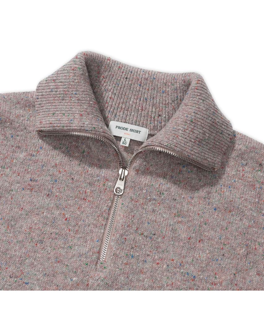 PRODESHIRT Irish Donegal Half-Zip Knit (Rose Beige)