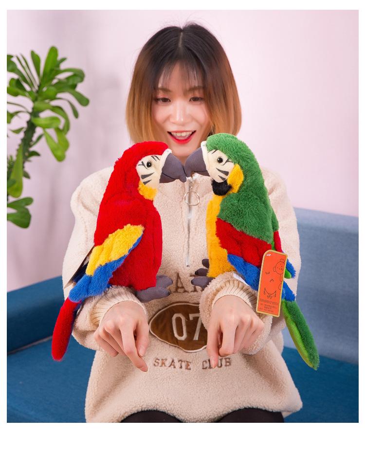 Creative Cute Macaw Parrot Plush Toy - Funny Bird Doll & Children's Birthday Gift
