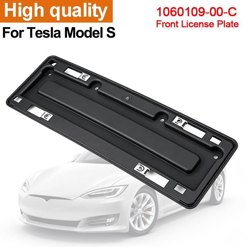 Front Car License Plate Frame Blank License Plate Frame For Tesla Model S 1060109-00-C License Plate Mounting 1060109 2016-2021