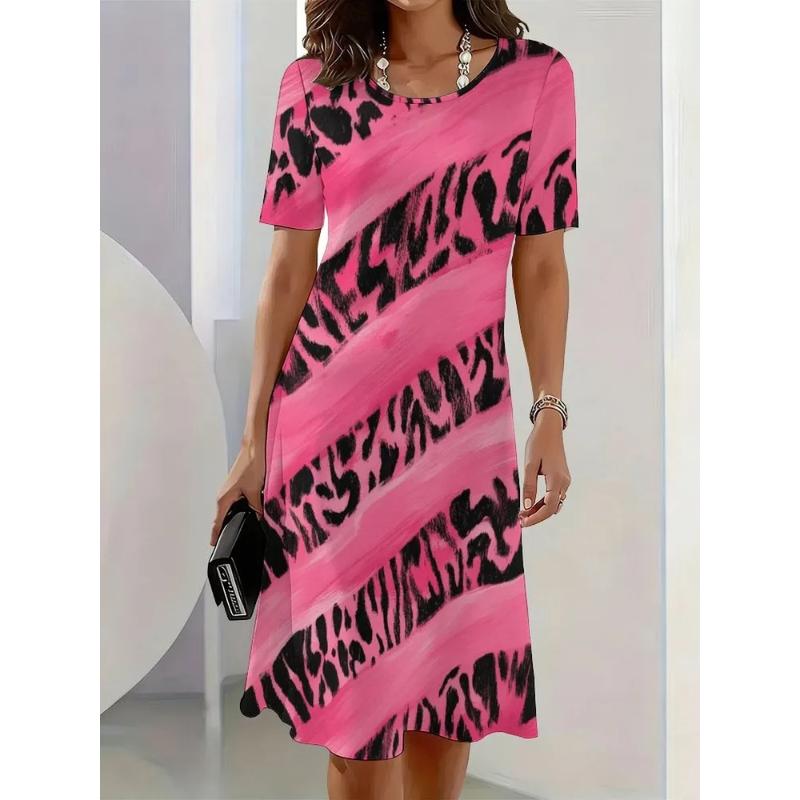Stylish Simple Women's Dress Loose Versatile Casual Dresses