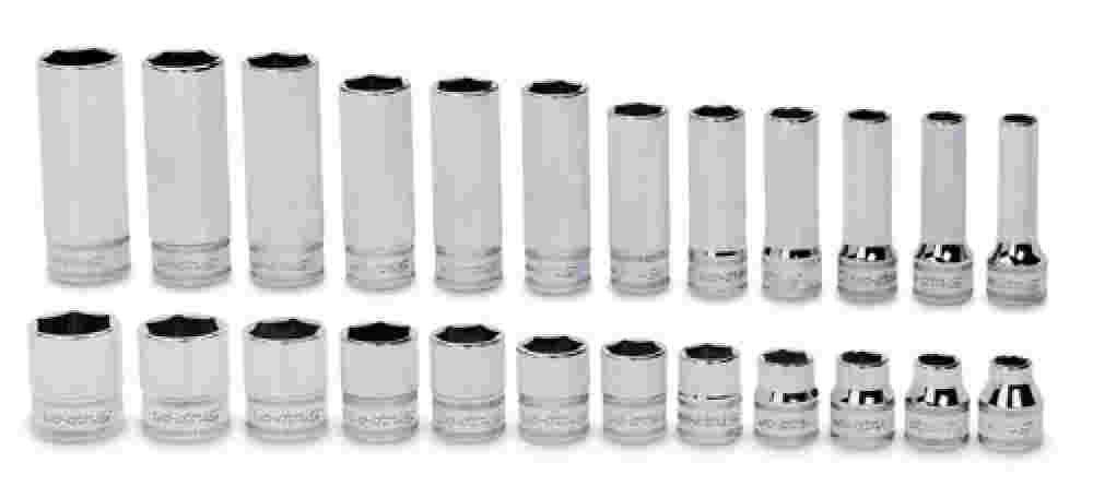 Socket Short Metric 224SFFSM Snap-on 3/8" Set, 6-Point, & Deep, Size,