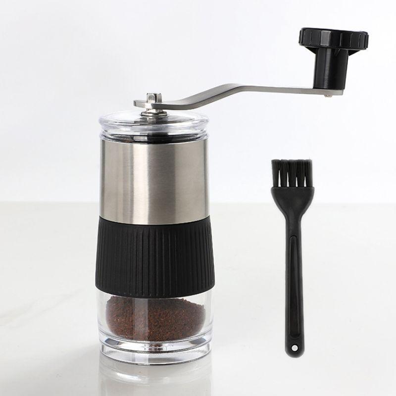 

Мини Ручная Кофемолка Удобная Кофемолка из Нержавеющей Стали с Керамическим Жерновом Визуальная Кофемашина Ручная Кофемолка