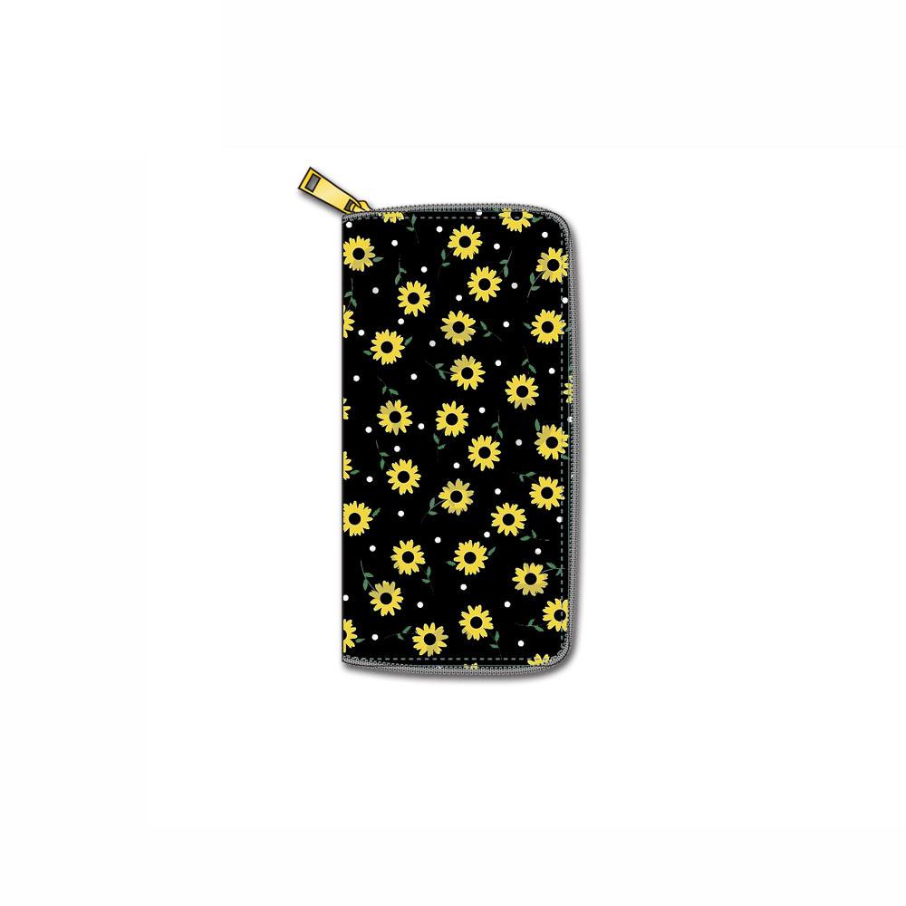 

Подсолнух длинный кошелек на молнии, цветок хризантема подсолнух клатч