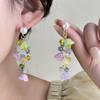 Summer Color Dopamine Lily Of The Valley Earrings Super Fairy Seaside Vacation Earrings Long Flower Fringed Earrings