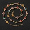 DE BLING KING Regenboog Hart CZ Tennis Armband Iced Out AAAAA+ Kubieke Zirconia Kleurrijke Edelsteen Armband Voor Vrouwen Hiphop Sieraden