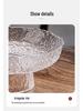 Glass Fruit Plate - Elegant High-Footed Dessert and Snack Holder for Living Room Coffee Table.