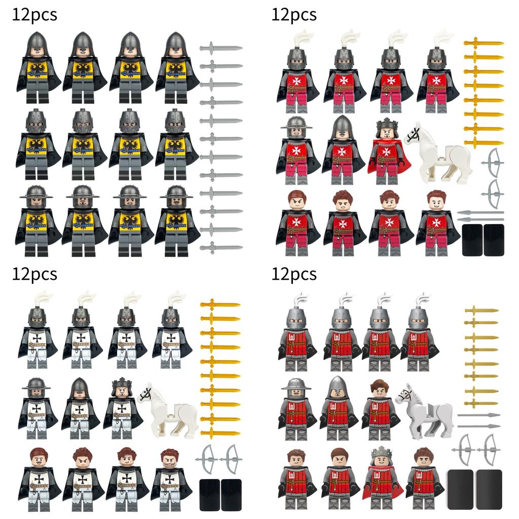 Building Blocks Medieval Knights Military Dragon Soldiers Ancient Castle Figures