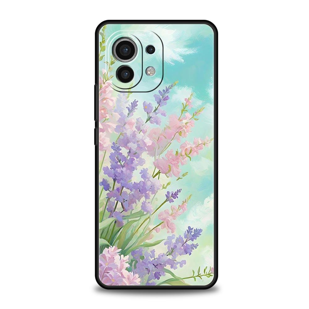 Phone Case Cover for Xiaomi Mi 17 15 14 13 12 11 Ultra 15T 14T 13T 12T 11T Pro Lite 5G Soft TPU Capas Cartoon Flower Fundas Bags