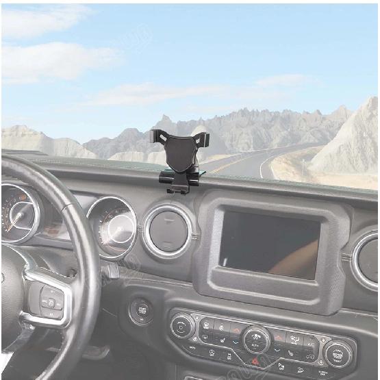 BAWA Car Adjustable Mobile Phone Holder GPS Stand Braket Mount Accessories For Jeep Wrangler JL JT 2018 2019 2020 2021 2022 2023