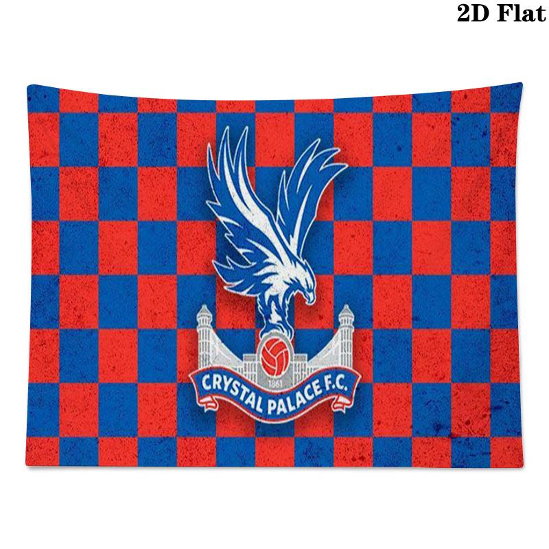 Tenture murale Crystal Palace FC Accrochage mural esthétique Couverture en tissu imprimé Tapisseries décoratives pour chambre à coucher salon Décoration d'intérieur