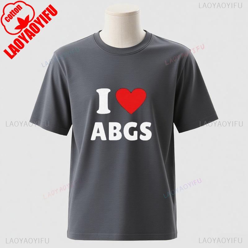 Funny Meme TShirt I Love Heart ABGs Funny Oddly Specific Joke Tee Trendy Gift Viral Prank Tiktok Twitter TShirt Cotton Tee Tops
