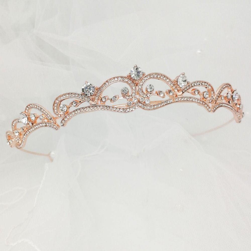 Stage Shiny Exquisite Women Luxury Tiara Rhinestone Diadem Princess Baroque Crown Bridal Jewelry