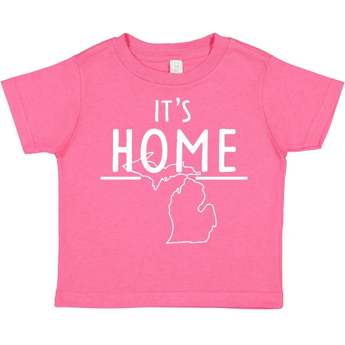 Inktastic It s Home- State Of Michigan Outline Toddler T-Shirt Lansing Born From 130