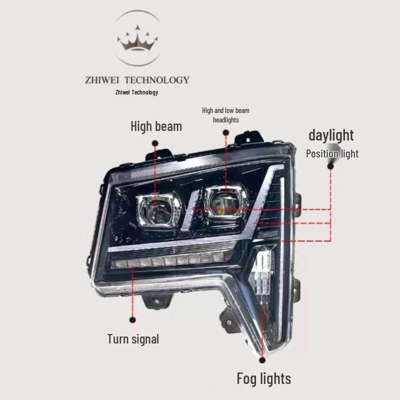 Compatible with Sinotruk HOWO M AX: Original Dual-Lens LED Headlight Assembly for HOWO MAX Standard