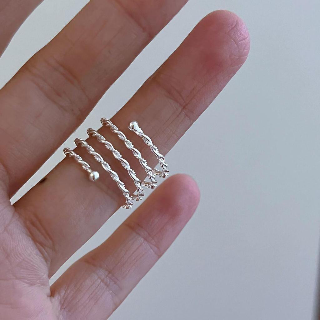 Women's Minimalist Multi-layer Cable Knit Adjustable Ring – Versatile, Trendy, Niche Design