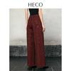 HECO Butterfly Embossed Wide-Leg Trousers