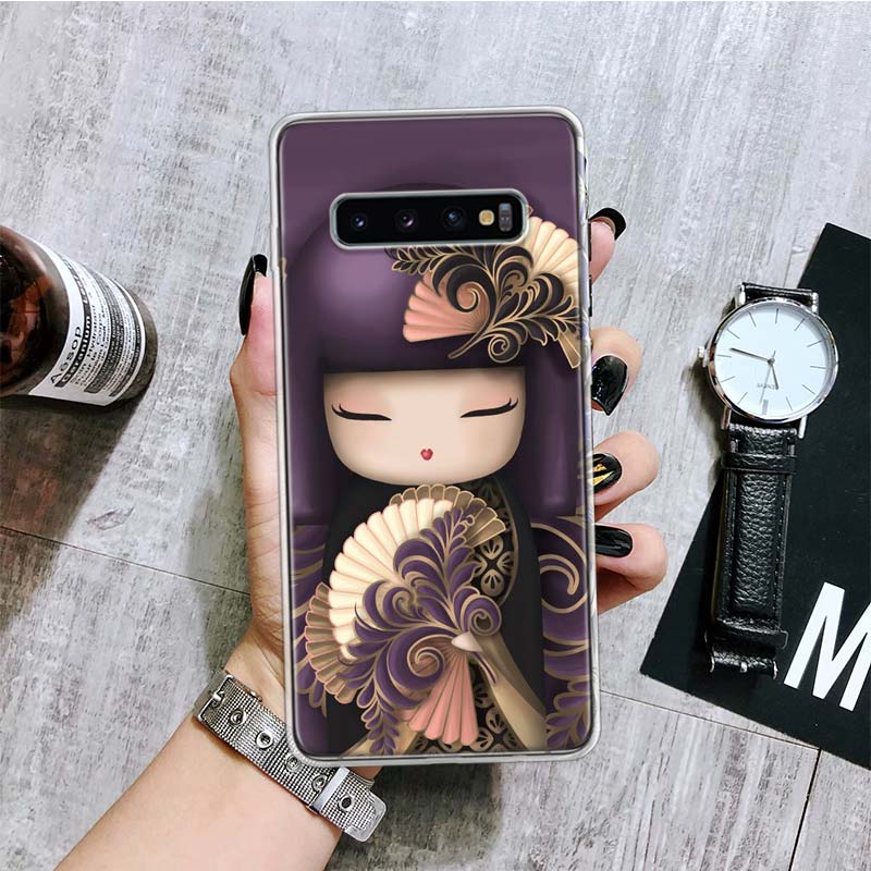Kokeshi Doll Kimono Girl Phone Case For Samsung Galaxy S26 S25 Edge S24 S23 FE S22 Ultra S21 Plus S20 + Fundas Cover Coque Galax