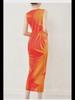 Japanese-Style Sleeveless Pleated Dress - Women's Medium-Length Slim Fit.