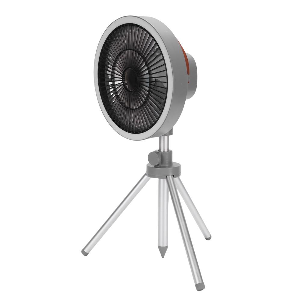 Camping Fan with Tripod 3 In 1 3 Speeds Oscillating Portable Standing Outdoor Fan with Light and Phone  R for Tent Fishing Picnic