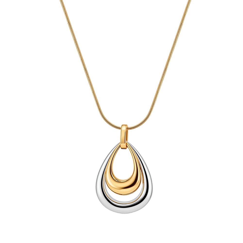 

EFFIE QUEEN Fashion Pendant Fashion Collarbone Chain 18K Gold Plated Stainlss Steel Dainty Wedding Party Necklace Jewelry STKN17