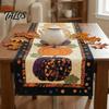 Decoración de Mesa de Comedor de Otoño Camino de Mesa de Otoño, Calabaza Acolchada Suministros Rústicos para Fiesta de la Cosecha Cubierta de Granja para Halloween, Café Resistente al Calor