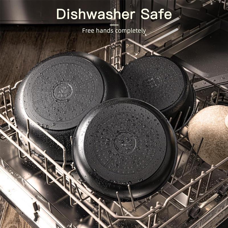 Multi-Functional Ceramic Non-Stick Cookware Set: Detachable Wok, Frying Pan, and Soup Pot