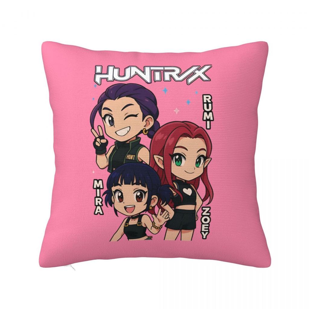 Kpop Demon Hunters Zoey Huntrix Pillowcase Polyester Cushion Cover Decor Pillow Case Cover Home Square 45X45Cm