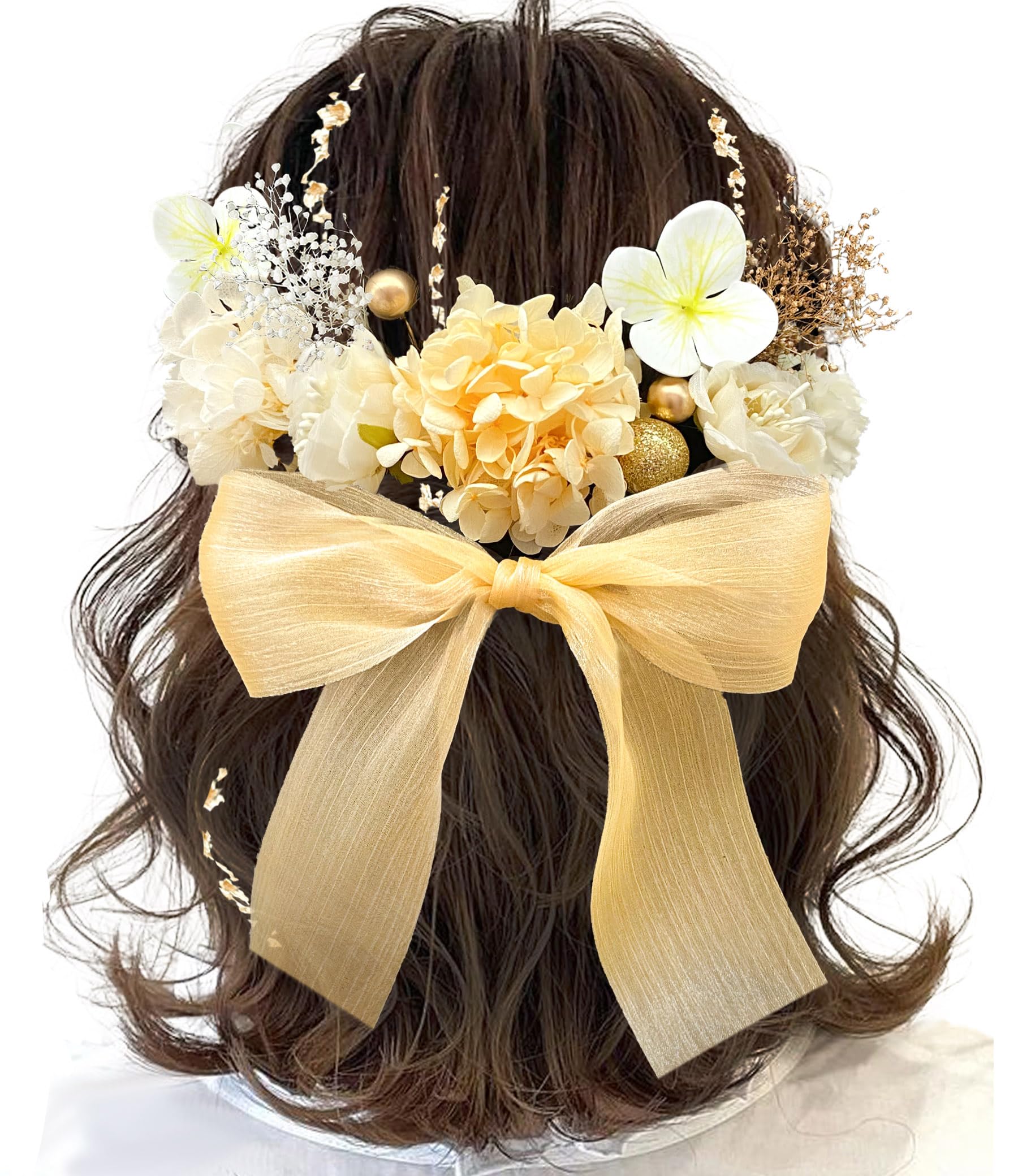 

JZOON Hair Hair Perfect for Entrance and with a Japanese Ball Design and Hydrangea S2503 Ornament, Ribbon, Accessory, Coming-of-Age Ceremonies,