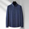 Chemise Décontractée à Manches Longues à Carreaux Grande Taille pour Homme Dibinze
