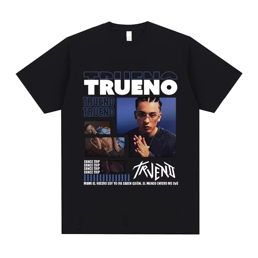 

Rare Rapper Trueno Dance Taip Print Tshirt Unisex Vintage Oversized T Shirts Unisex WoUINISEX Hip Hop Fashion Male Pure Cotton Tshirt L