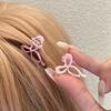 2Pcs Girl Hairpin Small Bowknot Shape Precise Positioning Hair Clips Matte Texture Anti-Slip Hair Styling Tool Hair Accessories