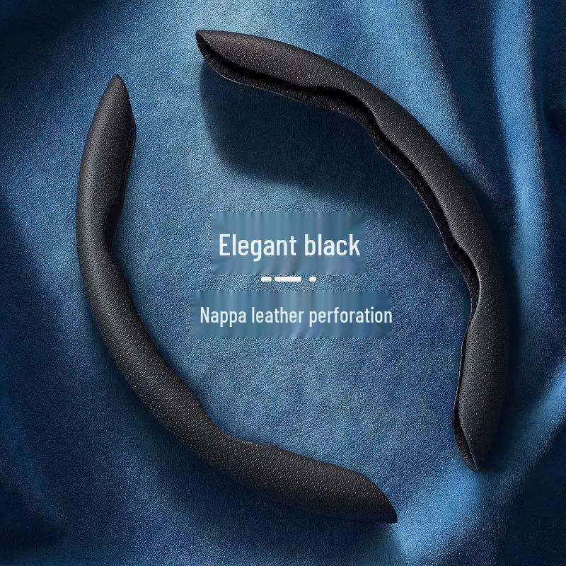 

Универсальная оплетка руля из кожи наппа D-образной формы: Четыре сезона, Нескользящий, Влагоотводящий, Ультратонкий дизайн для мужчин и женщин 38cm