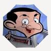Ombrello da Viaggio a Tema Mr. Bean - 8 Stecche, Apertura e Chiusura Automatica, Design Pieghevole Portatile, Ombrello Compatto ed Elegante Adatto per Esterni